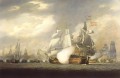 1797 年のサン ビンセント岬の戦いでスペインのサルバドール デル ムンドが勝利を収めた海戦